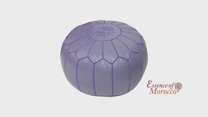 Moroccan Pouffe Pouf Ottoman Footstool Lilac Real Leather COVER ONLY or STUFFED