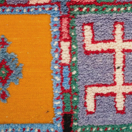 video close-up of moroccan rug