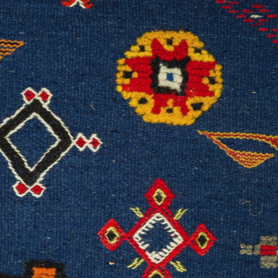 video close-up of a moroccan rug