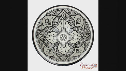 Moroccan Sink Washbasin Wash Basin Ceramic Handmade Black with Free Waste (SW50)