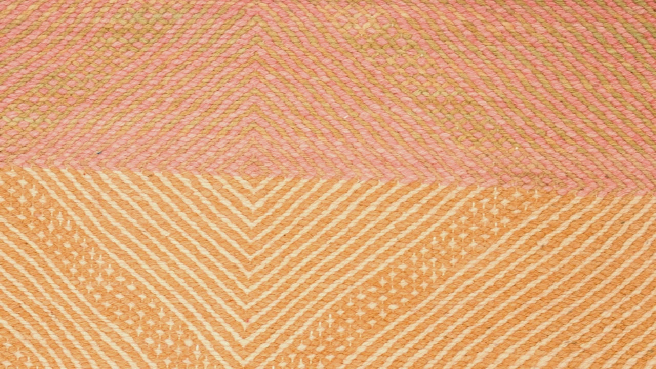 vieo close-up of a moroccan zanafi rug